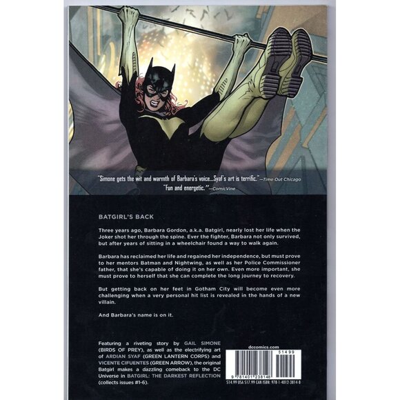 DC Comics New 52 Batgirl Volume 1 TPB The Darkest Reflection By Gail Simone - Picture 2 of 2